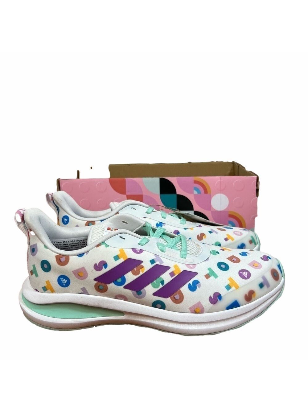 Adidas FortaRun X Lego Dots Shoe Size 7 Youth or 8.5 Women's #B1170